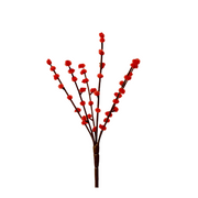 Artificial Red Pussy Willow Branches 10 Pcs 24 Inch Bulk Floral Stems for Wedding Home Decor