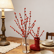 Artificial Red Pussy Willow Branches 10 Pcs 24 Inch Bulk Floral Stems for Wedding Home Decor