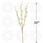 3 Pcs 33 Inch Artificial Pussy Willow Branches Stems Bulk Wholesale