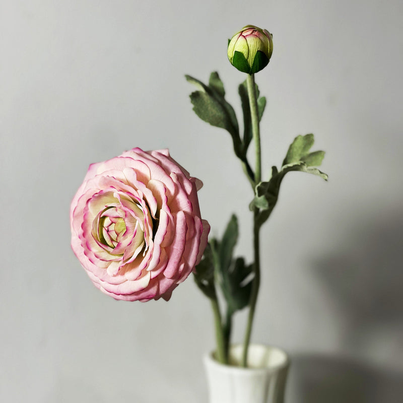 18.8 Inch Ranunculus Artificial Flowers Real Touch Stem Bulk Wholesale