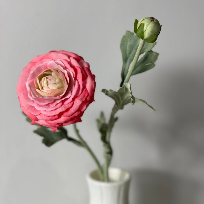 18.8 Inch Ranunculus Artificial Flowers Real Touch Stem Bulk Wholesale