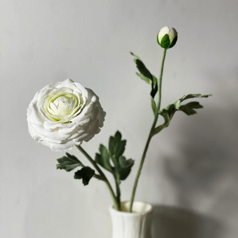 18.8 Inch Ranunculus Artificial Flowers Real Touch Stem Bulk Wholesale
