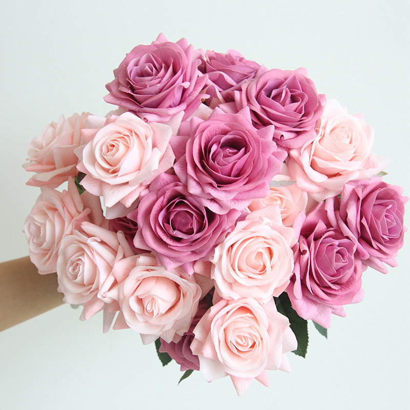 17 Inch Silk Rose Stems Bulk Quantity Artificial Flowers Wholesale