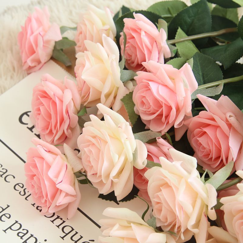 17 Inch Silk Rose Stems Bulk Quantity Artificial Flowers Wholesale