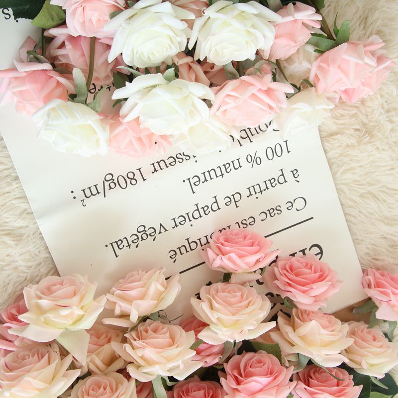17 Inch Silk Rose Stems Bulk Quantity Artificial Flowers Wholesale