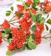 Artificial Orange Berry Pyracantha Cotoneaster Stem 35 Inch Christmas Holiday Decoration