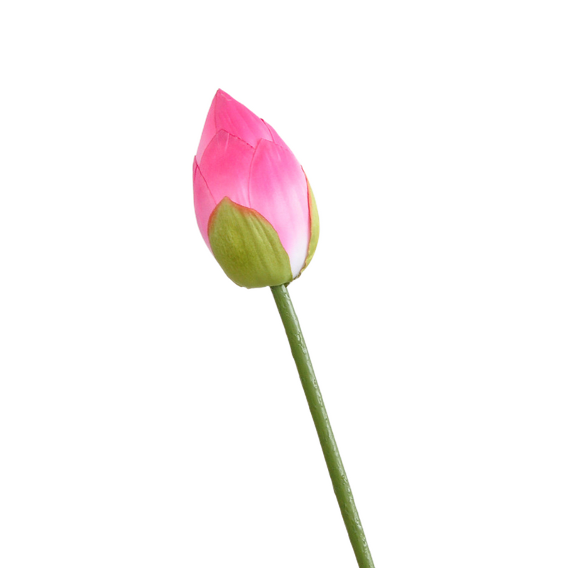 Lotus Lily Artificial Flower Stems with Leaf and Seedpod, Real Touch, Bulk Wholesale Quantity