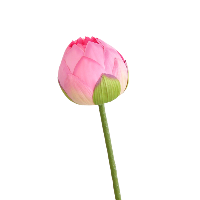 Lotus Lily Artificial Flower Stems with Leaf and Seedpod, Real Touch, Bulk Wholesale Quantity