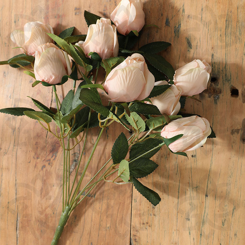 18 Inch Artificial Silk Rose Buds Bulk Quantity