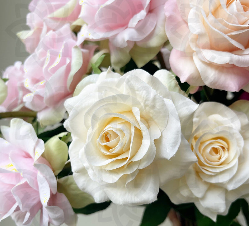 18.8 Inch Artificial Silk Rose Flowers Stem, Real Touch, Bulk Wholesale Arrangement