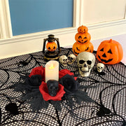 10 Pcs Artificial Rose Flower Candle Rings for Halloween Centerpiece Wreaths Floral Decor