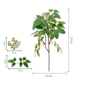 Artificial Rose Stems 12 Inch Pink Seeds Greenery 10 Pcs Silk Flowers Bulk