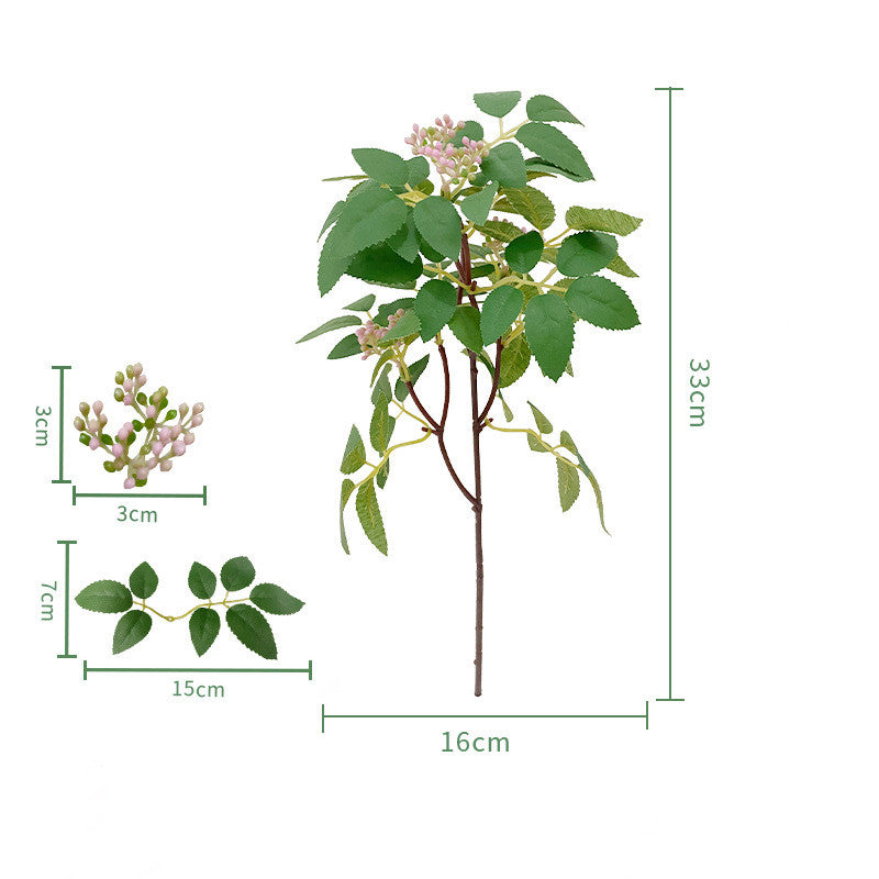 Artificial Rose Stems 12 Inch Pink Seeds Greenery 10 Pcs Silk Flowers Bulk