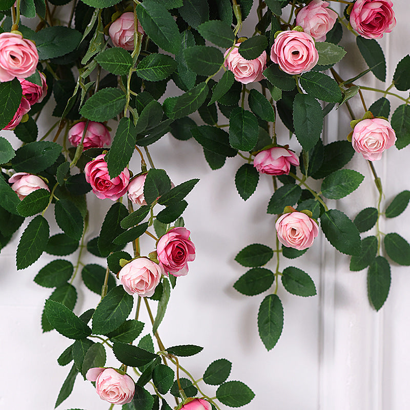 Rose Buds Garland Vine 6 Ft Silk Artificial Hanging Flowers Bulk Wholesale