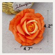 7 Pcs Avalanche Rose Silk Flower Heads for DIY Crafts Artificial Flowers Bulk