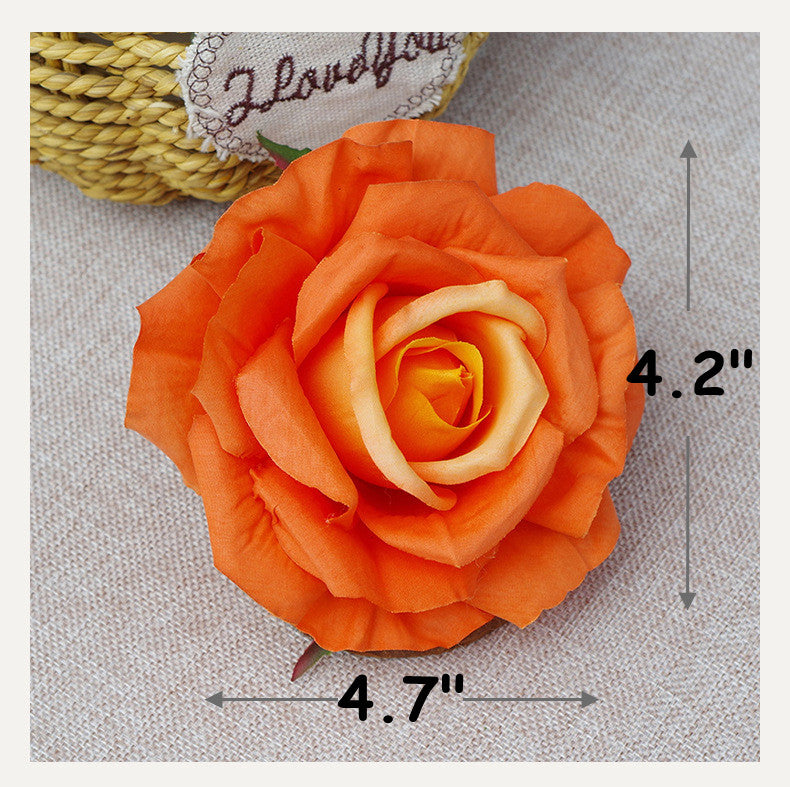 7 Pcs Avalanche Rose Silk Flower Heads for DIY Crafts Artificial Flowers Bulk