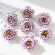 7 Pcs Artificial Tiny Rose Heads 2 Inch for Crafts Bulk Wholesale