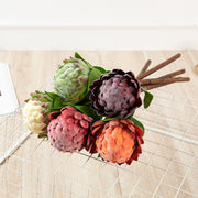 Artificial Shakyamuni Flower with Leaves Stem 18 Inch 10 Pcs Bulk Wholesale