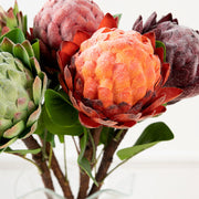 Artificial Shakyamuni Flower with Leaves Stem 18 Inch 10 Pcs Bulk Wholesale