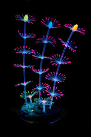 Artificial Aquarium Sea Plants Ornament 10 Pcs Glow Green Plastic Fish Tank Decor