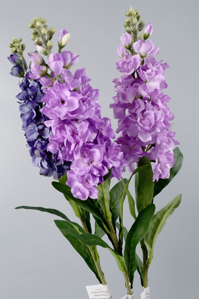Artificial Purple Hyacinth Flowers 24 Inch Stem 10 Pcs Bulk Silk Stems