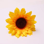 12 Pcs Handmade Silk Sunflower Napkin Rings with Alloy Buckle – Bulk Set