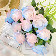 10 Pcs 19 Inch Artificial Silk Rose Flower Bouquet Bulk Wholesale