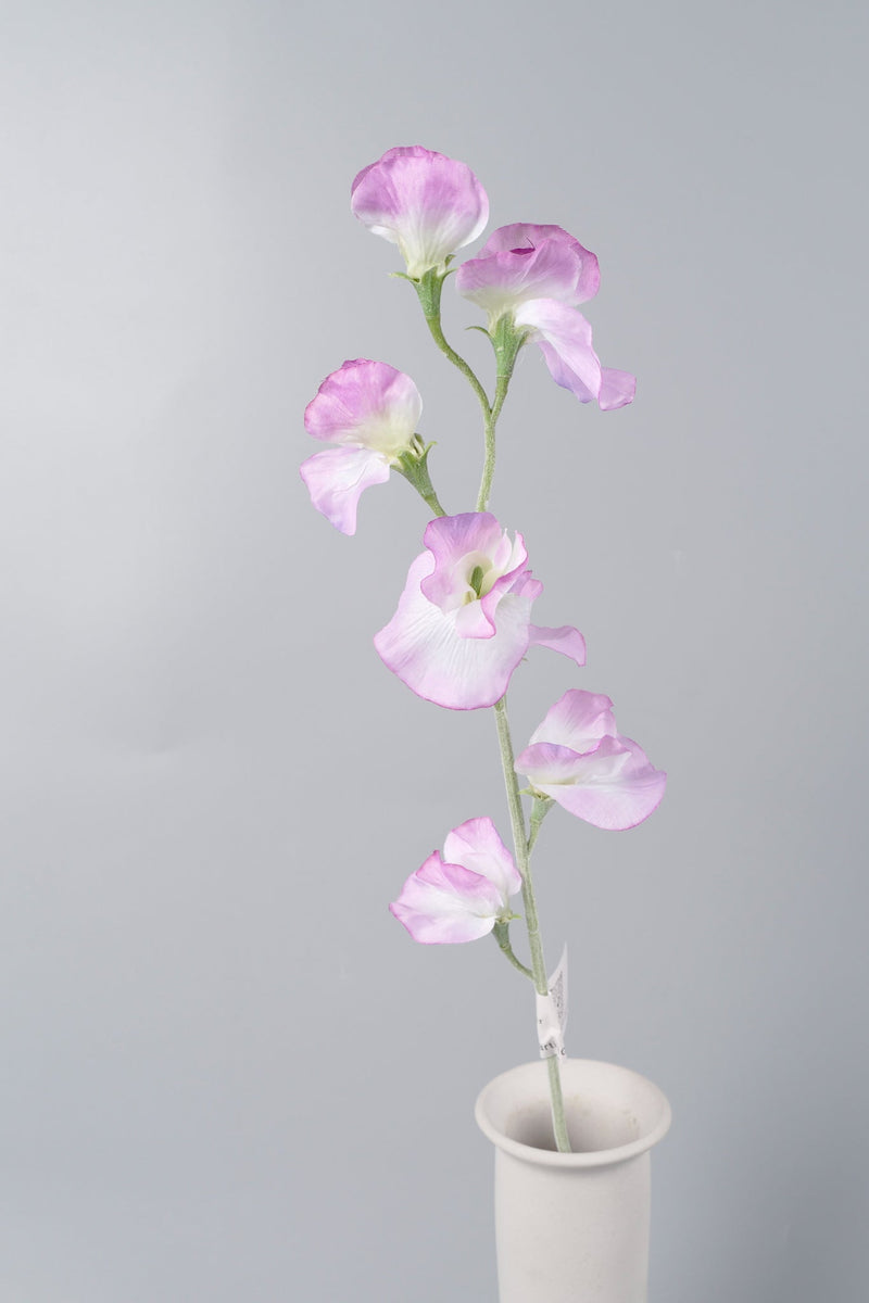 Artificial Silk Sweetpea Flowers Long Stem 10 Pcs 12 Inch