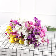 1 Branch Artificial Flowers Faux Sweetpea Flowers - Artificialmerch