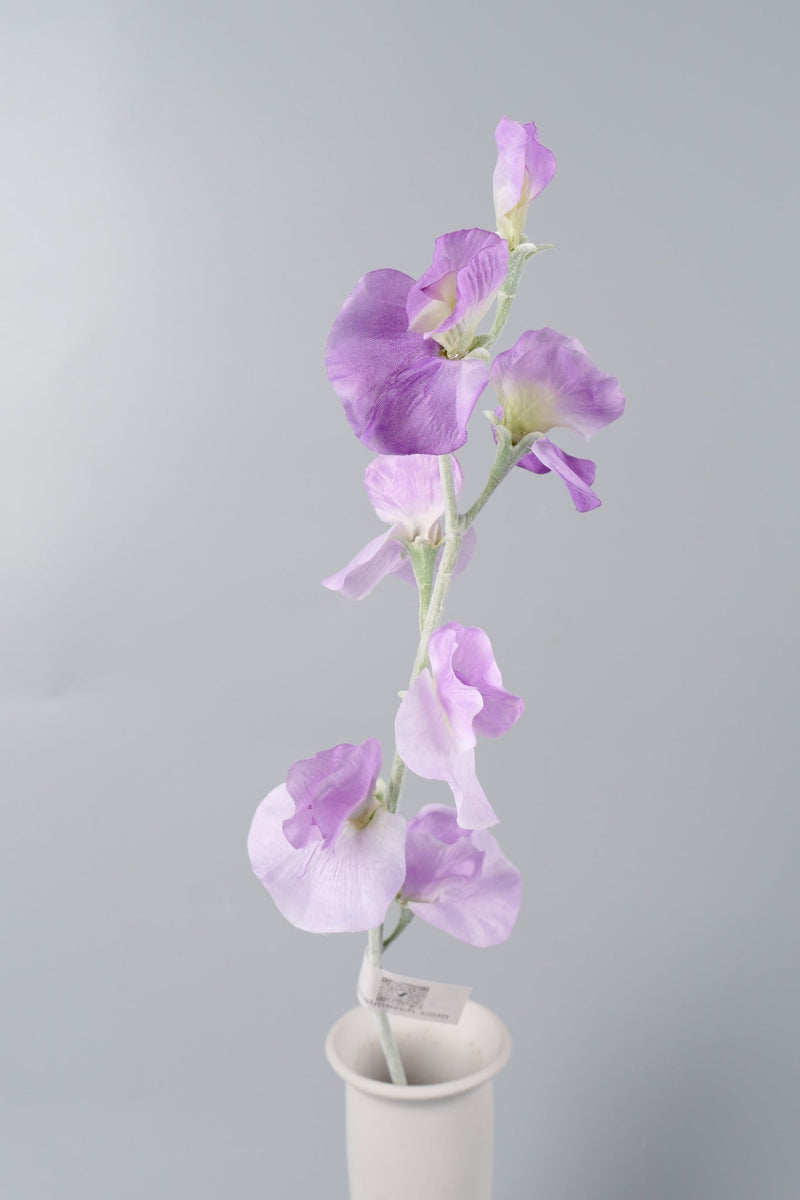 Artificial Silk Sweetpea Flowers Long Stem 10 Pcs 12 Inch