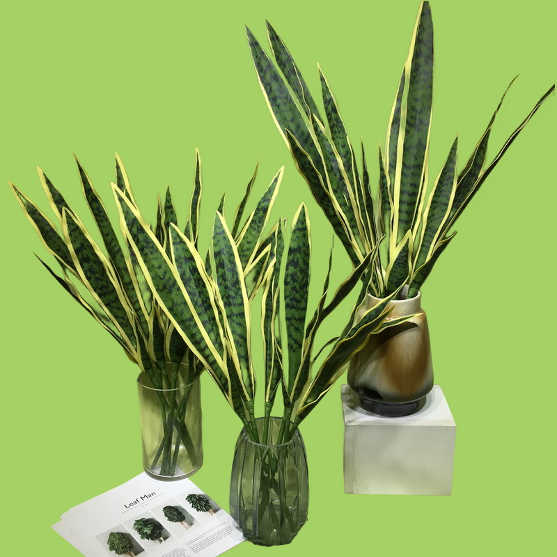 25 Inch Artificial Snake Plant Bush 1 Pc Green Silk Indoor Outdoor Home Decor