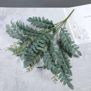 20 Inch Artificial Sophora Japonica Locust Leaves Stem Twig, 1 Pc Silk Leaf Branch