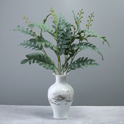 20 Inch Artificial Sophora Japonica Locust Leaves Stem Twig, 1 Pc Silk Leaf Branch