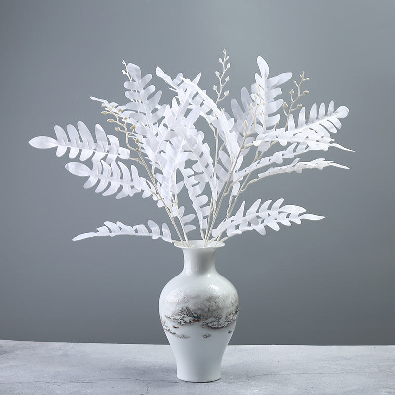20 Inch Artificial Sophora Japonica Locust Leaves Stem Twig, 1 Pc Silk Leaf Branch