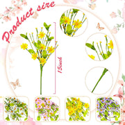 4 Pcs 17 Inch Artificial Daisy Spring Flower Bouquet Bush Branches