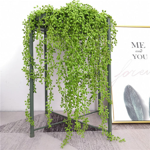 5 Pcs Artificial Donkey Tail Succulent Hanging Plants Greenery Strings of Pearls 12 Inch