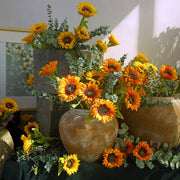 23 Inch Silk Sunflower Stems 10 Pcs Artificial Flowers for Table Centerpieces