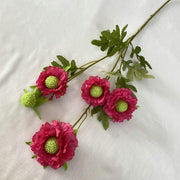 31 Inch Sweet Scabious Silk Flowers Artificial Bulk Wholesale 10 Pcs