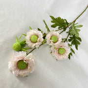 31 Inch Sweet Scabious Silk Flowers Artificial Bulk Wholesale 10 Pcs