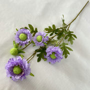 31 Inch Sweet Scabious Silk Flowers Artificial Bulk Wholesale 10 Pcs