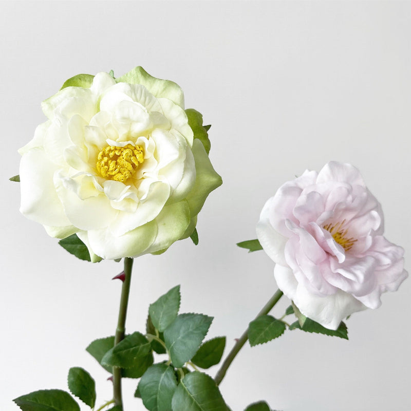 19.6 Inch Artificial Tea Rose Stem 10 Pcs Real Touch Silk Flowers Bulk
