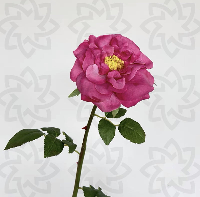 19.6 Inch Artificial Tea Rose Stem 10 Pcs Real Touch Silk Flowers Bulk