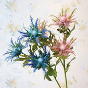 26 Inch Artificial Eryngium Thistle Flowers 10 Stems Real Touch Silk Bulk