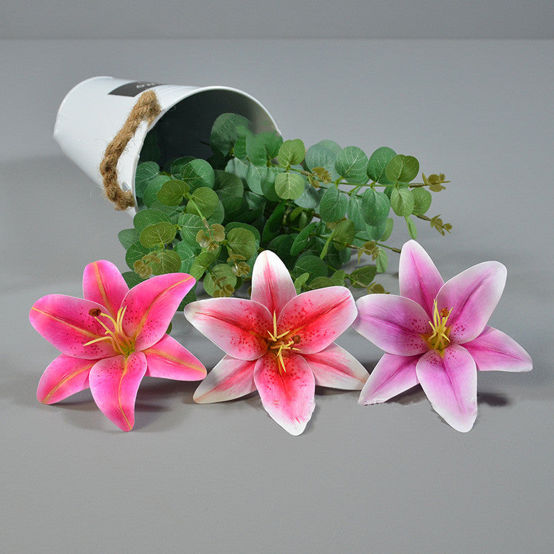 10 Pcs Artificial Real Touch Tiger Lily Flower Heads Bulk Wholesale