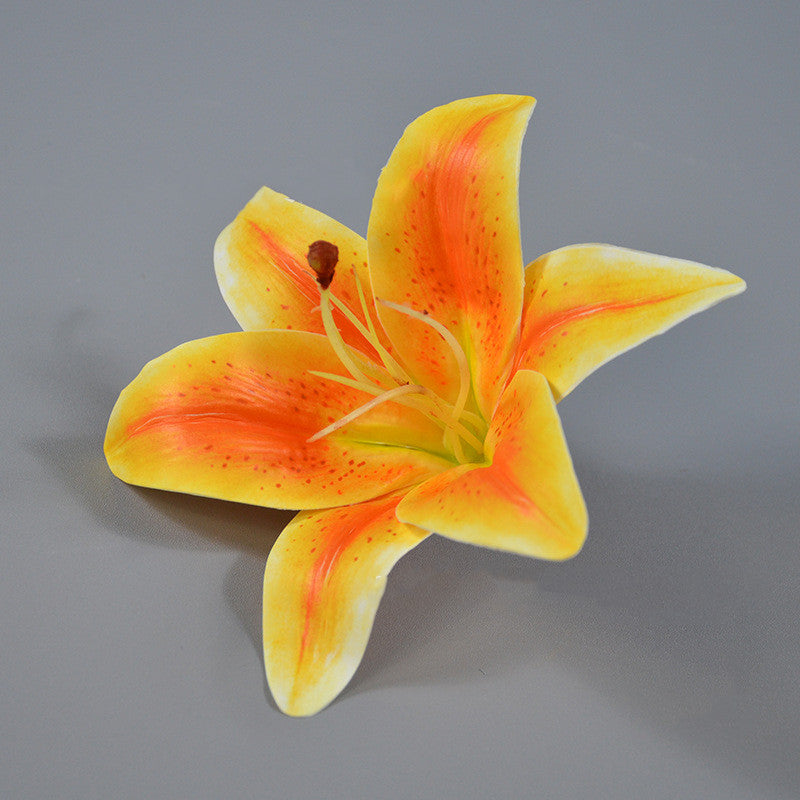 10 Pcs Artificial Real Touch Tiger Lily Flower Heads Bulk Wholesale