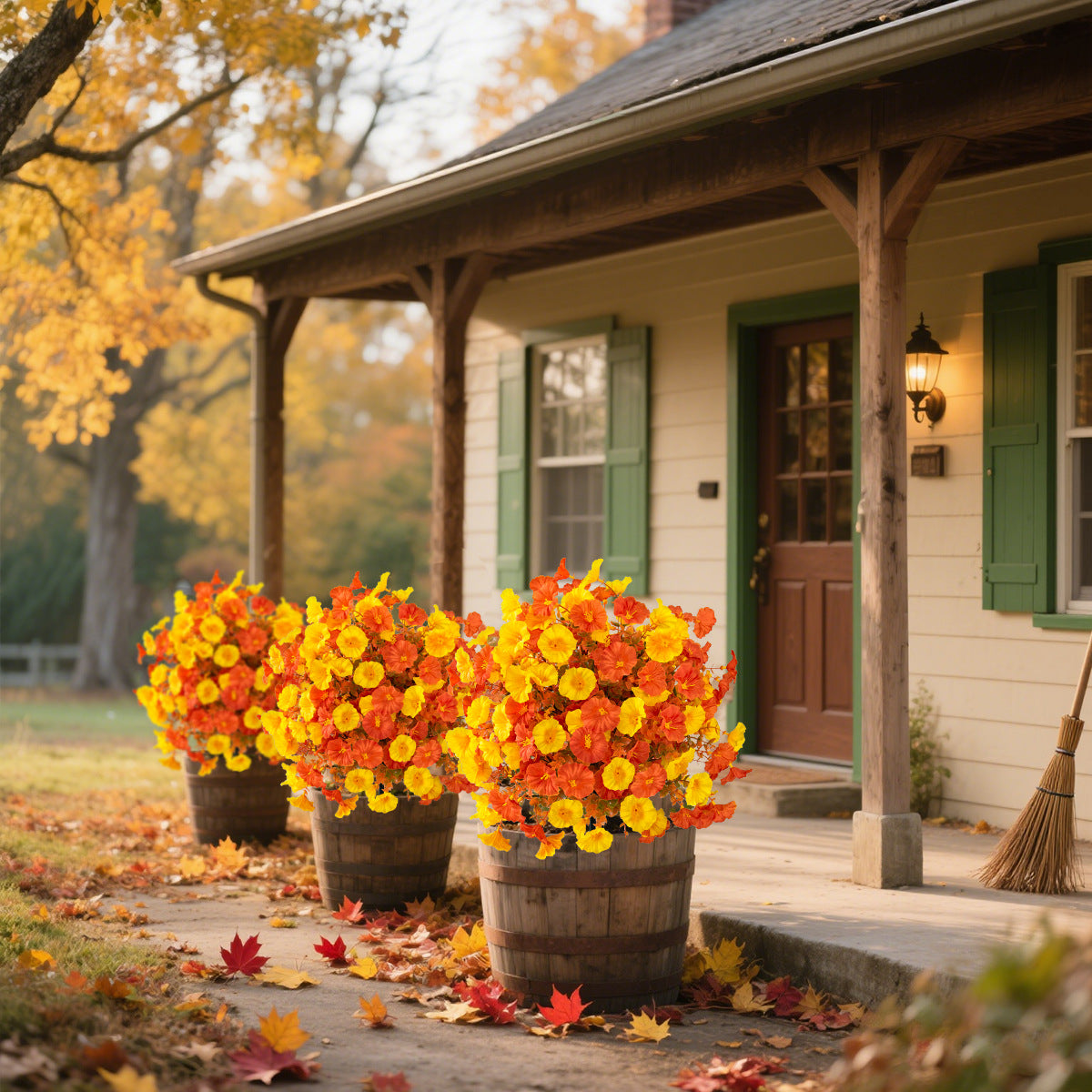 Artificial Topiary Ball Trees Outdoor with Ground Spike UV Resistant Plant Bushes for Porch Garden