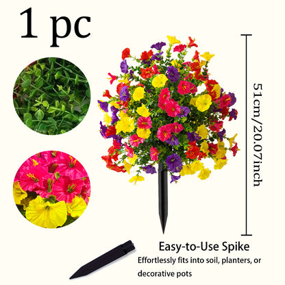 Artificial Topiary Ball Trees Outdoor with Ground Spike UV Resistant Plant Bushes for Porch Garden