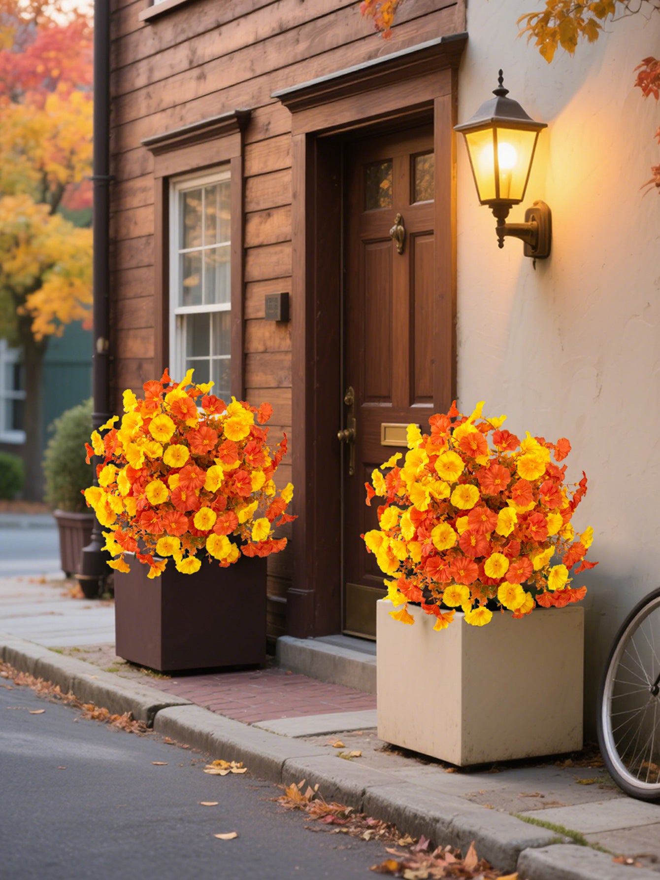 Artificial Topiary Ball Trees Outdoor with Ground Spike UV Resistant Plant Bushes for Porch Garden