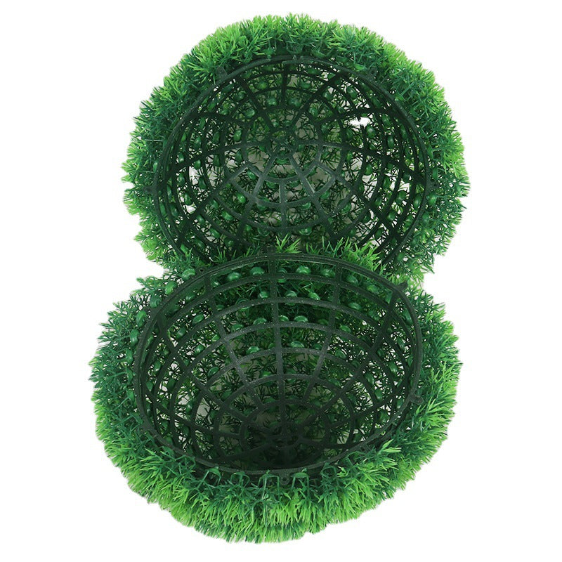 Artificial Topiary Pine Needle Grass Balls, 6 Pcs, 4 Inch, Green, Silk Plant Balls for Home Garden Decor