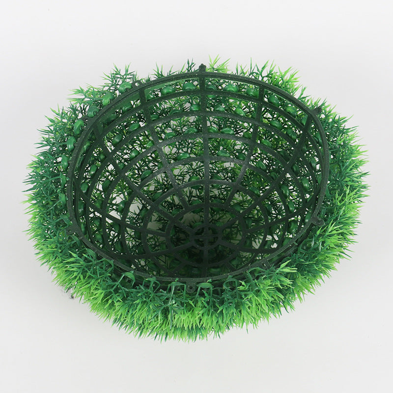 Artificial Topiary Pine Needle Grass Balls, 6 Pcs, 4 Inch, Green, Silk Plant Balls for Home Garden Decor